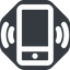 Up, wide, solid, octagon, iphone, phone, mobile, android, gsm, smartphone, cell, bell, ring, ringing, ringtone, smartphone-ringing, smartphone-ringing-wide icon