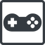 Line, down, normal, solid, square, horizontal, mirror, game, gaming, games, gamepad, pad, joystick, gamepad-solid icon