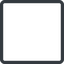 Thin, line, down, normal, circle, square, empty, none icon
