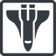 Line, down, normal, solid, square, space, nasa, shuttle, spacecraft, orbiter, satellite, space-shuttle, astronaut, discovery, atlantis, columbia, challenger, rocket, space-shuttle-solid icon