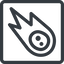 Line, left, normal, square, star, space, asteroid, meteoroid, impact, nasa, esa, jaxa, shooting, shooting-star, c-type, s-type, m-type, neo icon