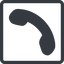 Line, left, normal, square, phone, call, dial, number, phone-solid, telephone icon