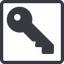 Line, right, normal, square, unlocked, unlock, locked, lock, key, access, security, key-alt-solid icon