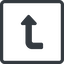Line, right, normal, square, sign, confirm, arrow, key, submit, send, return, enter, return-sign-solid, return-sign icon