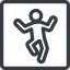 Line, normal, square, horizontal, mirror, man, person, music, dancing, dance, disco, dancer icon