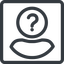 Line, normal, circle, square, user, man, woman, person, user-circle, anonymous, anonymous-user, anonymous-user-circle, incognito, unidentified, anonym icon