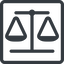 Line, normal, square, law, balance, justice, legal, scales, balance-alt icon