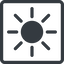 Line, up, normal, square, star, light, brightness, luminosity, intensity, brilliance, lighter, darker, dark, mode, Illumination, sun, shine, flash, ray, brightness-full icon