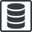Line, up, normal, square, mysql, sql, database, db, storage, barrel, database-solid icon