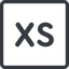 Line, normal, square, extra, small, xs, size, extra-small icon