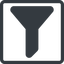 Line, normal, square, order, sort, list, funnel, filter, sorting, funnel-solid icon