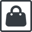 Line, normal, square, shopping, cart, market, hand, handbag, bag, bags, handbag-solid icon
