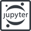 Line, normal, square, python, google, notebook, colab, jupyter, markdown, google-colab, jupyter-notebook icon