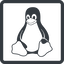 Line, normal, square, brand, open-source, open, source, os, penguin, tux, unix, distribution, linux icon