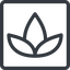 Line, normal, square, spa, zen, lotus, flower icon