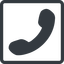 Line, up, normal, square, phone, call, dial, number, phone-solid, telephone icon