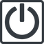 Line, normal, square, power, on, off, turn-on, turn-off, power-solid icon