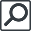 Line, normal, solid, square, search, magnifying, glass, research, keywords, keyword icon