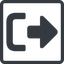Line, up, normal, solid, square, sign, log, out, logout, log-out, exit, signout, sign-out-solid, disconnect icon