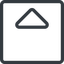 Line, up, normal, square, order, sort, sort-up icon