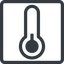 Line, normal, square, temperature, low, freeze, thermometer, cold, temperature-low icon