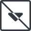 Line, down, normal, wide, square, arrow, direction, prohibited, caret, caret-solid icon