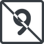 Line, down, normal, square, prohibited, number, font, digit, 6, six, 9, nine icon