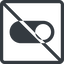 Line, down, normal, solid, square, setting, prohibited, apple, on, off, ios, switch, button, radio, switch-solid icon