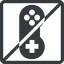 Line, left, normal, solid, square, prohibited, game, gaming, games, gamepad, pad, joystick, gamepad-solid icon