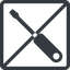 Line, left, normal, square, prohibited, tool, mechanics, mechanical, repair, screwdriver, screw, screwdriver-solid icon