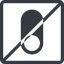 Line, left, normal, solid, square, setting, prohibited, apple, on, off, ios, switch, button, radio, switch-solid icon