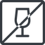 Line, normal, square, glass, horizontal, mirror, prohibited, party, wine, empty, champagne, glass-wine, drink, water, glass-wine-empty icon