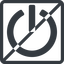 Line, normal, square, horizontal, mirror, prohibited, power, on, off, turn-on, turn-off, power-solid icon