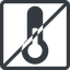 Line, normal, square, horizontal, mirror, prohibited, thermometer, cold, heat, temperature-solid icon