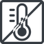 Line, normal, square, horizontal, mirror, prohibited, temperature, thermometer, cold, heat, hot icon