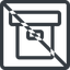 Line, normal, square, prohibited, archive, back-up icon