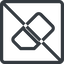 Line, normal, square, remove, prohibited, eraser, erase, rubber icon
