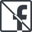 Line, normal, square, logo, brand, facebook, f, social, network, prohibited, meta icon