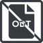 Line, normal, square, prohibited, file, open, text, editor, odt, file-odt, openoffice, office, word, writer, file-odt-solid, document, opendocument icon