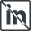 Line, normal, square, logo, brand, social, prohibited, network., linkedin icon