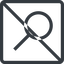 Line, normal, square, search, magnifying, glass, prohibited, research, magnifying-glass, keywords, keyword icon