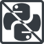 Line, normal, square, logo, prohibited, python icon