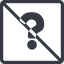 Line, normal, square, question, mark, prohibited, question-mark, help icon