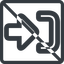 Line, up, normal, square, sign, in, signin, login, log, log-in, prohibited, connection, sign-in-solid, go-in, connect, sign-in-wide icon
