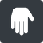 Down, normal, solid, square, horizontal, mirror, hand, stop, fingers, hand-solid icon