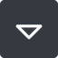 Down, normal, solid, square, arrow, direction, caret icon
