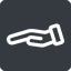 Down, normal, solid, square, healthcare, help, care, gift, hand, giving, giving-hand, love, give icon