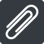 Down, normal, solid, square, paper, clip, attachment, paper-clip icon