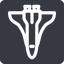 Down, normal, solid, square, space, nasa, shuttle, spacecraft, orbiter, satellite, space-shuttle, astronaut, discovery, atlantis, columbia, challenger, rocket icon