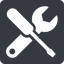 Left, normal, solid, square, horizontal, mirror, building, spanner, wrench, tool, screwdrive, construction, fix, tools, tools-solid icon